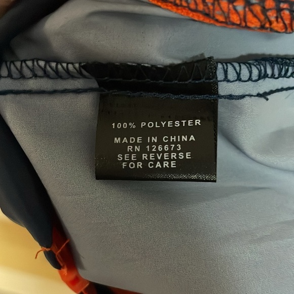 NFL Chicago Bears size small orange and blue windbreaker jacket with pockets - Picture 11 of 12